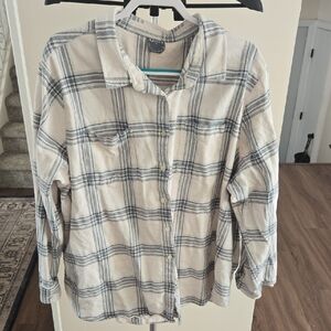 ARULA White and Gray Striped Shirt